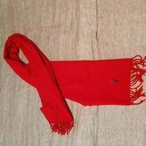 Red polo neck scarf